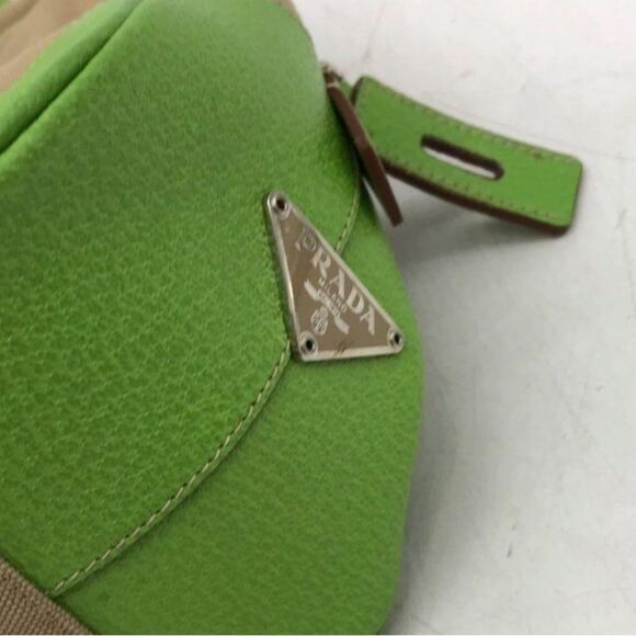 Vintage Prada Large Cinghiale-Trimmed Canapa Bauletto Bag - Picture 13 of 13